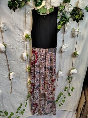 Black & Multi Paisley Maxi Dress